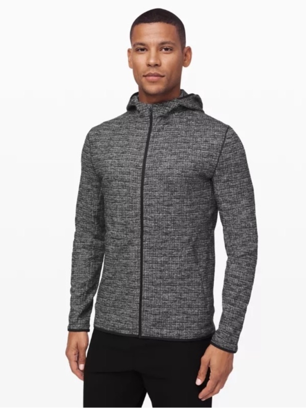Lululemon Surge Warm Full Zip Jacket Hoodie Black Gray Men’s‎ Size Medium M4886S
